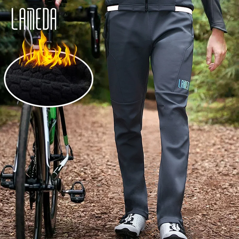 

LAMEDA зимние велосипедные брюки мужские ветрозащитные теплые флисовые мужские велосипедные повседневные брюки дорожные брюки для горного велосипеда MTB одежда для велоспорта