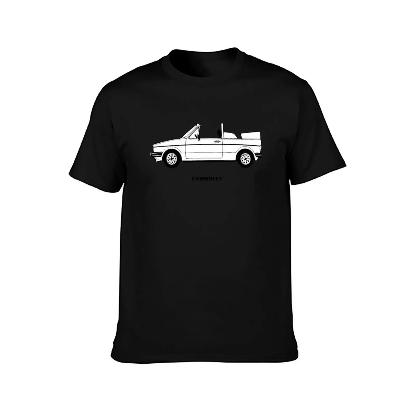 Triple White Mk1 Cabriolet T-Shirt, Summer Casual Cotton Tee, Oversized Streetwear Tops, Vintage Graphic Print, Unisex Men Women