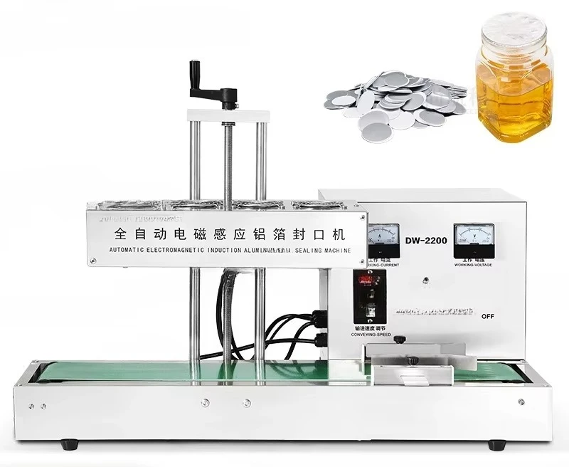 Automatic desktop electromagnetic aluminum foil induction sealing machine flat cover thermal gasket packaging machine