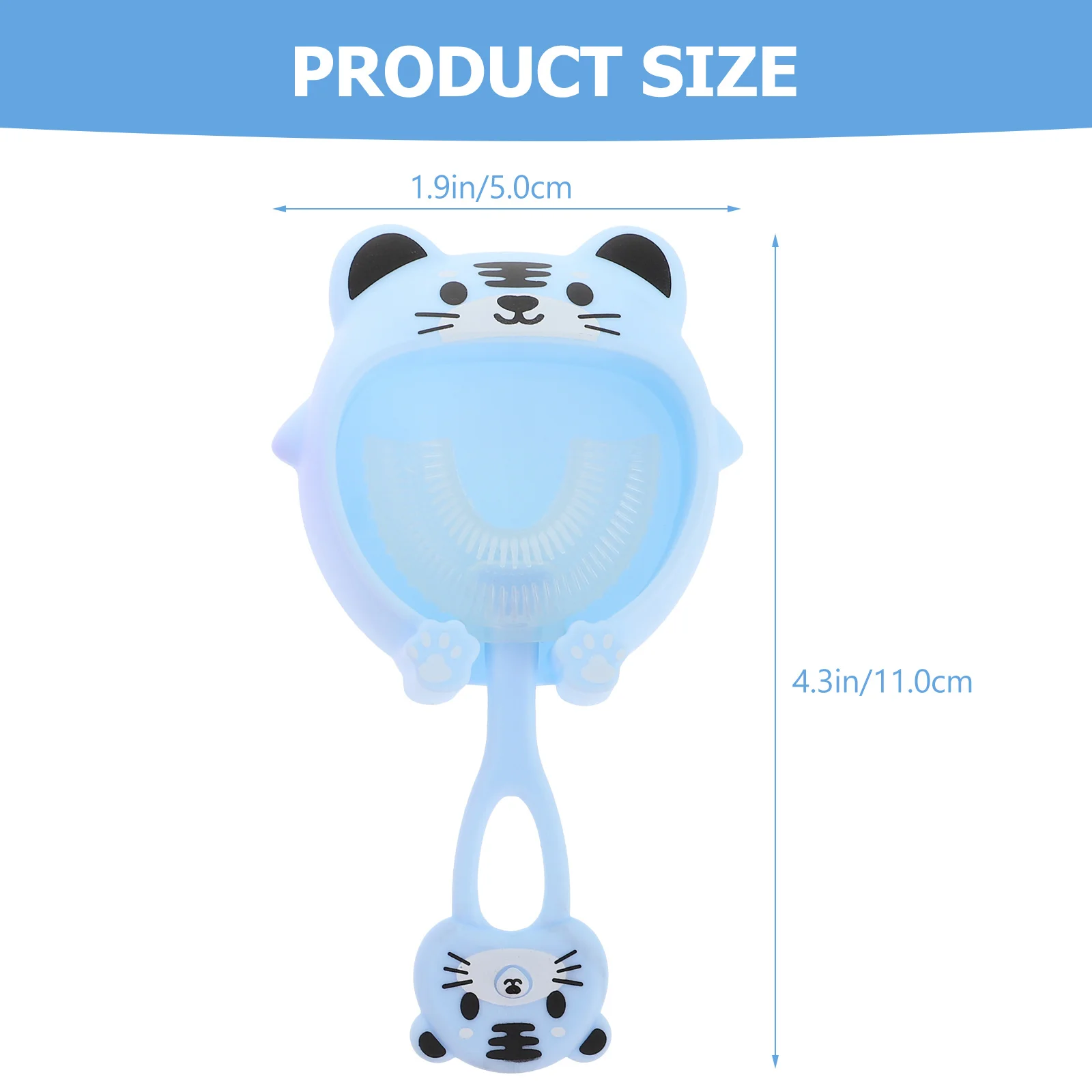 2 مجموعات الأطفال فرشاة أسنان من السيليكون U-شكل العناية بالفم الاطفال الأسنان أداة نظيفة طفل لينة فرشاة الأسنان اليدوية 2-4 سن #4