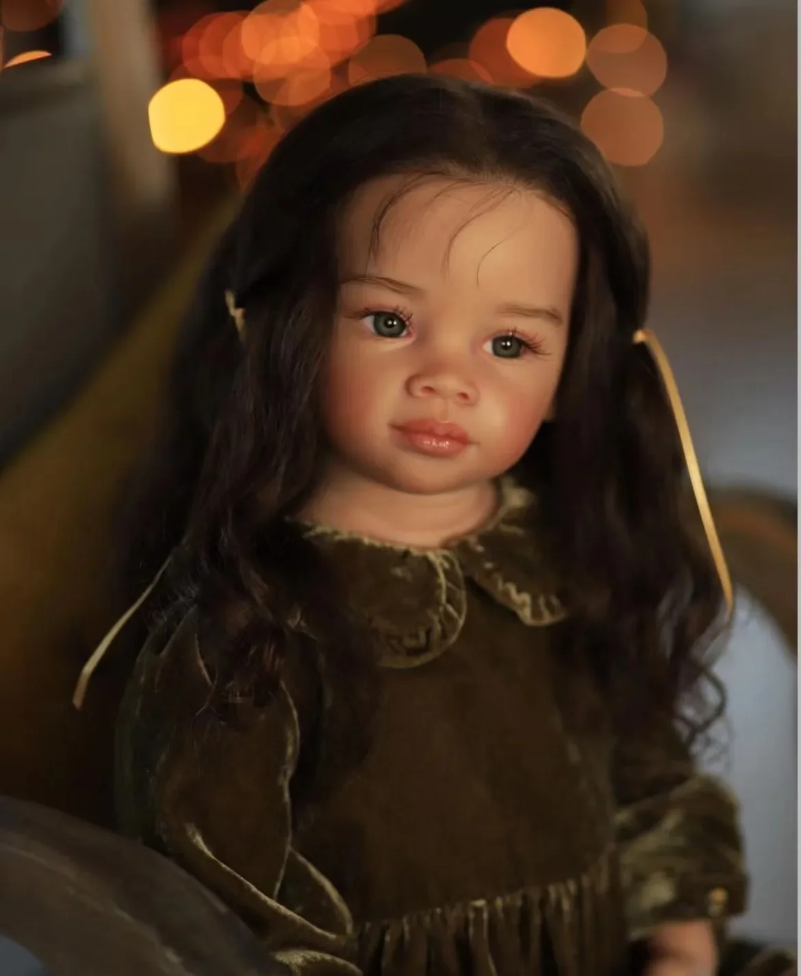 SINO-BB Customized Limited Supply 32inch Reborn Baby Doll Meili Hand-Rooted Same Hair Already Finished Huge Girl Different Dress