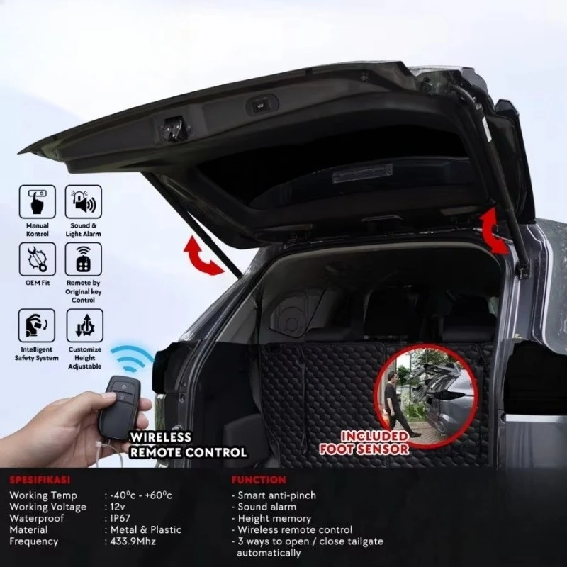 

Car Accessories Smart Remote Control Auto Parts Tail Gate Lifter Power Electric Tailgate Lift for Toyota Innova Zenix 2023