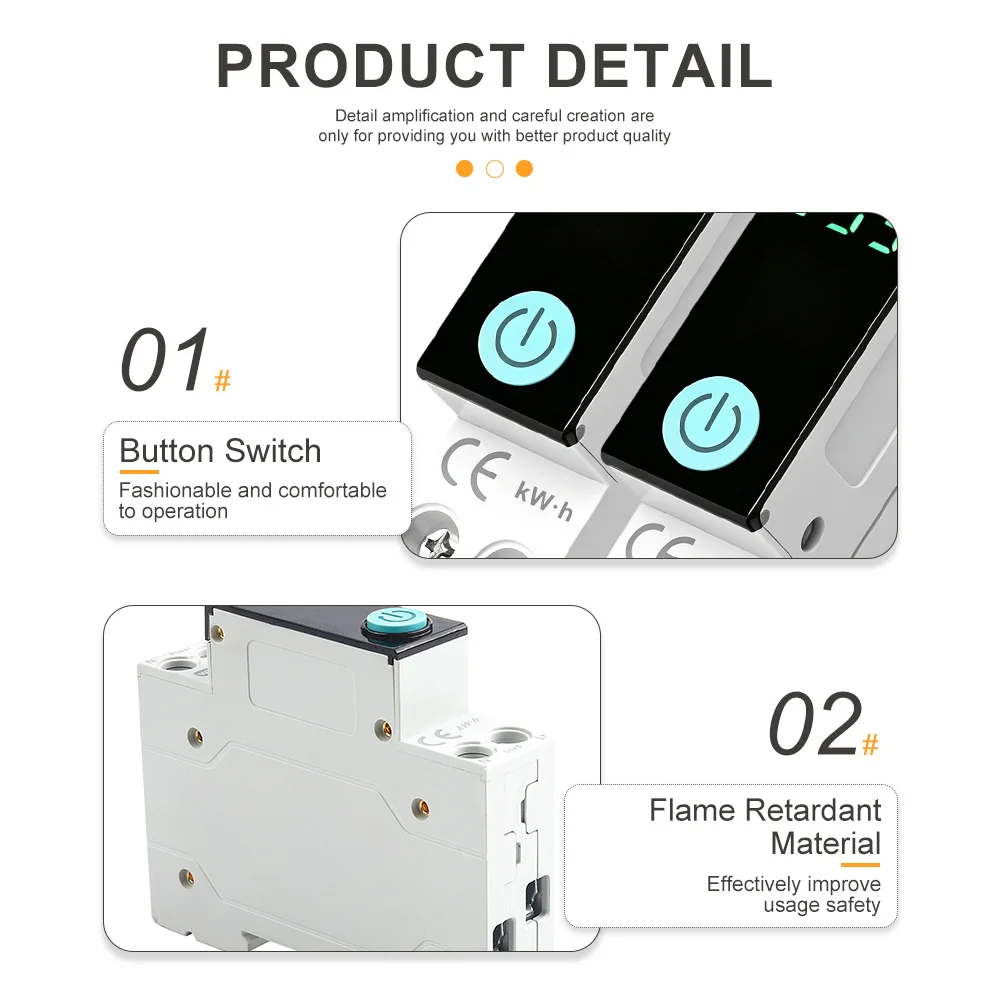 DIY GO 1P+N 1-63A TUYA WIFI Smart-Schalter kWh-Messung Leistungsschalter Timer mit Spannungs- und Stromschutz, Wiedereinschaltfunktion, Prepaid – Detail 3