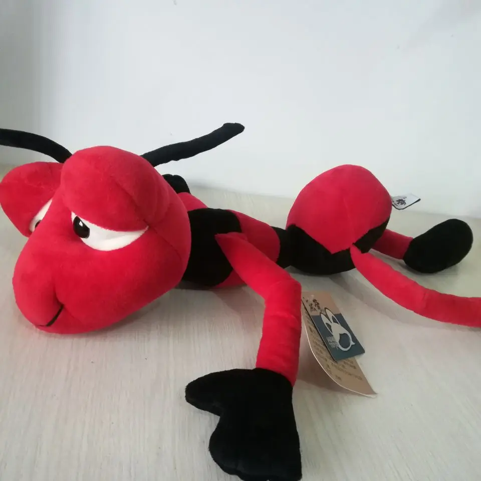 adorabile peluche di alta qualità formica rossa giocattolo bambola formica morbida regalo di compleanno per bambini circa 45 cm