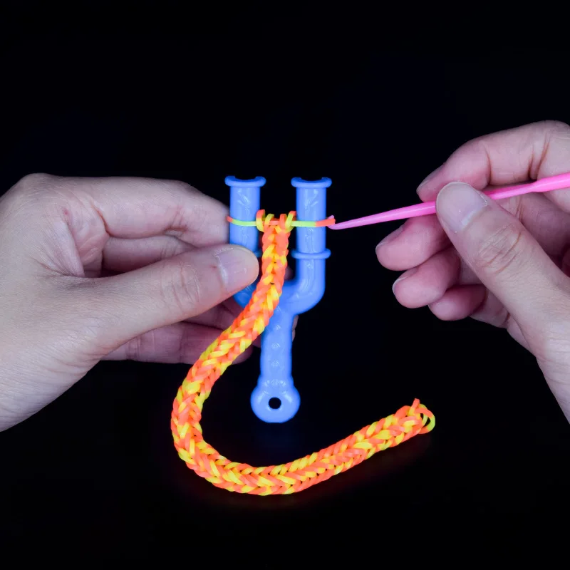 Tkana gumka w kształcie litery U akcesoria Diy bransoletka dla dzieci materiał narzędziowy w kształcie litery Y duża proca maszyna dziewiarska