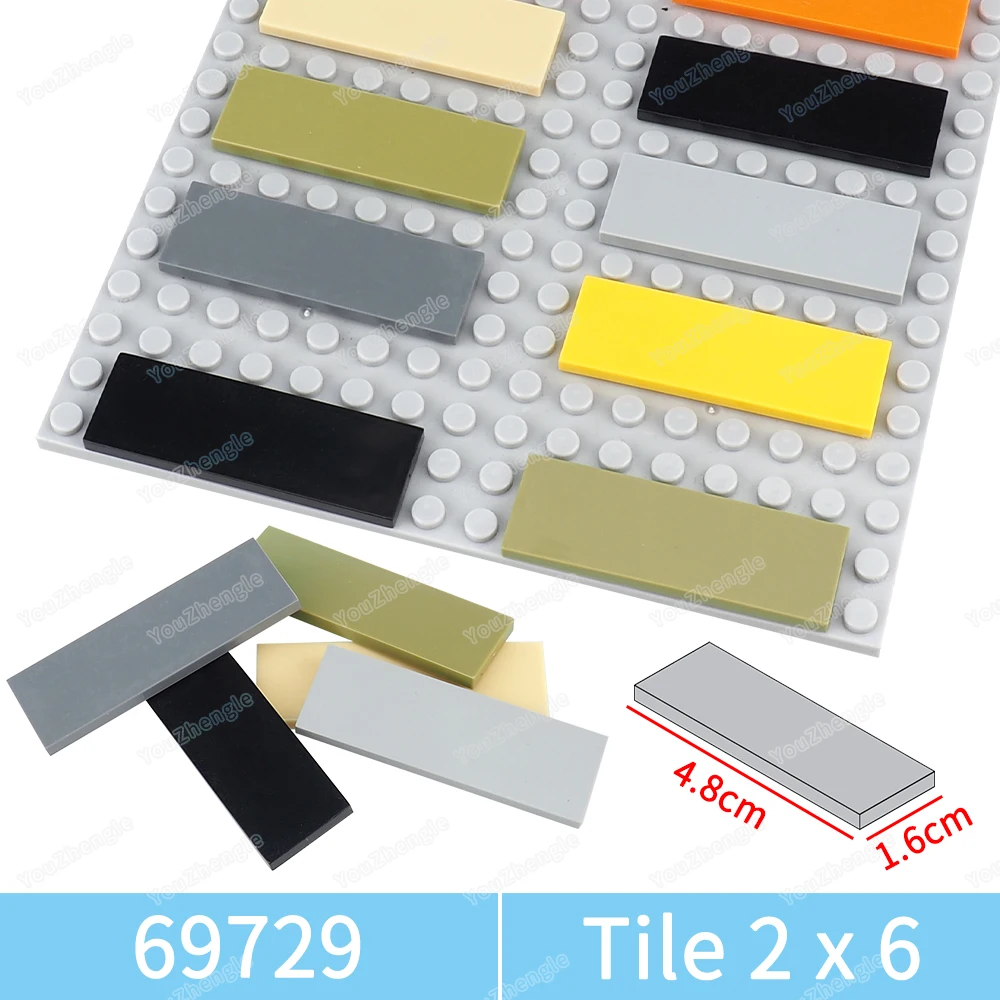 69729 Building Block Tile 2x6 MOC figures Military City Street Scene Weapons Series Accessories Scenes Models Parts Gift DIY Toy