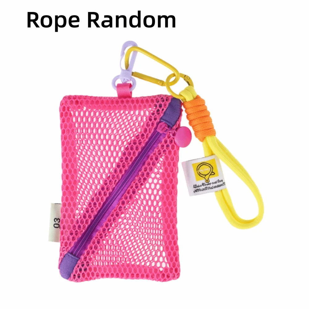 Fashion Dopamine Color Storage Bag Large Capacity Toiletry Mesh Cosmetic Bag Candy Color Coin Purse