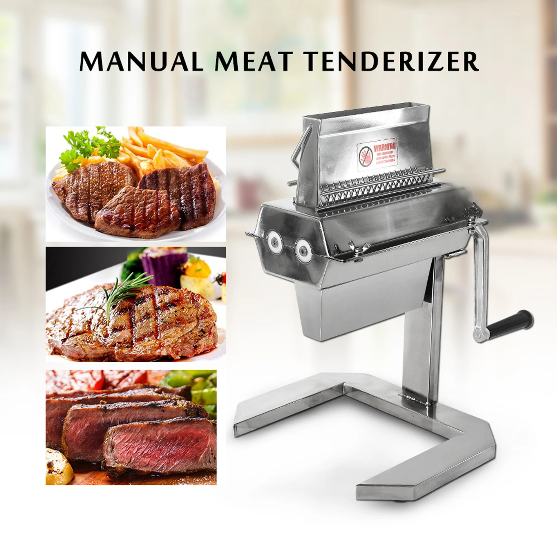 Commercial steak small manual stainless steel meat tenderizer, tenderizing pork chop chicken grilled meat special meat
