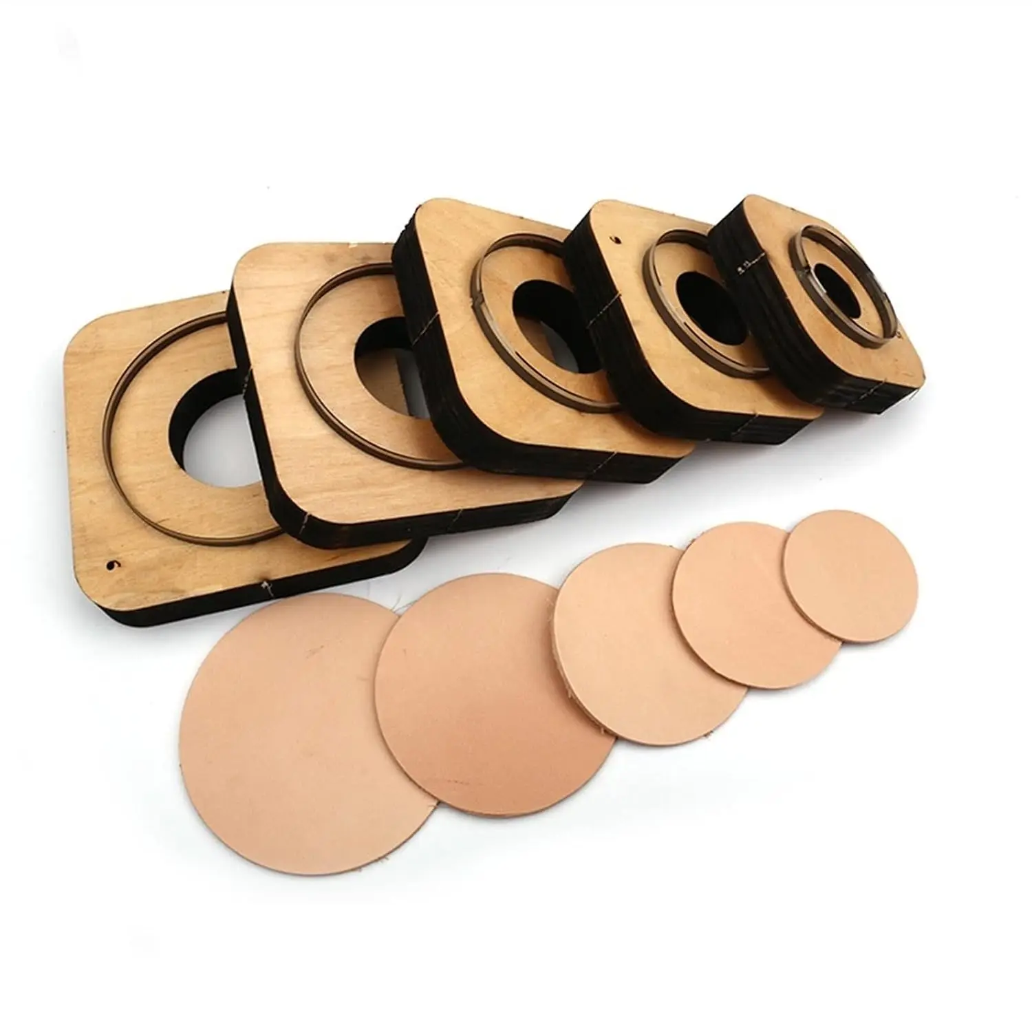 1PC Japan Steel Blade Rule Die Cut Steel Punch Round Circle Cutting Mold Wood Dies for Leather Cutter for Leather Crafts (Size : 300mm)