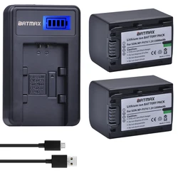 Batmax NP-FV70 Bateria FV70 Battery +LCD Charger for Sony NP-FV30 NP-FV50 NP-FV70 HDR-CX230 HDR-CX150E HDR-CX170 CX300 HDR-CX290