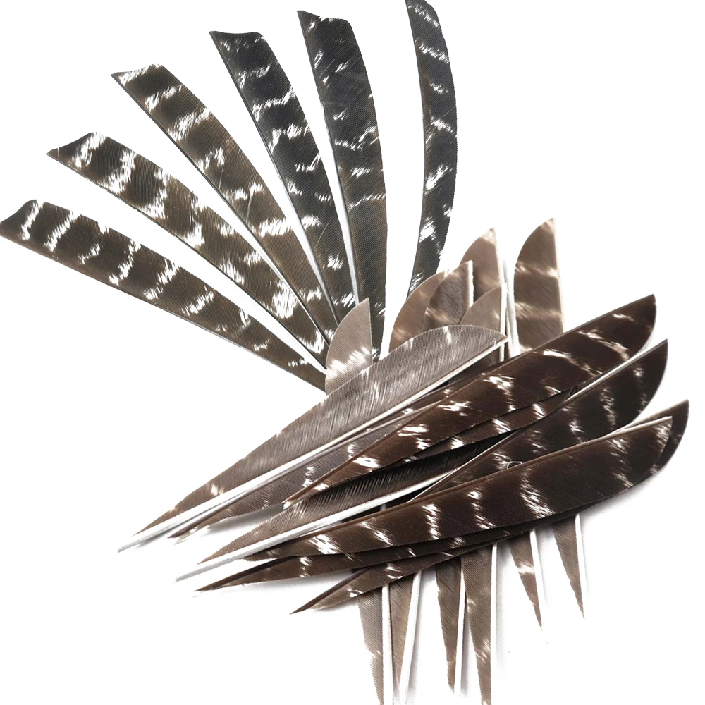 

50 PCS 4 Inches Turkey Feather Real Feather Arrow Vans Archery Fletching 5 Inches For Arrow DIY Accessories