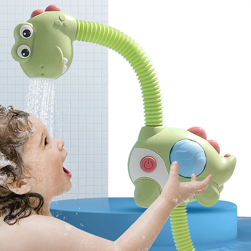 Electric Dinosaur Shower Baby Bath Toys Spray Water Squirt Sprinkler Bathtub Shower Pool Bathroom Toy for Boys Girls Toddlers