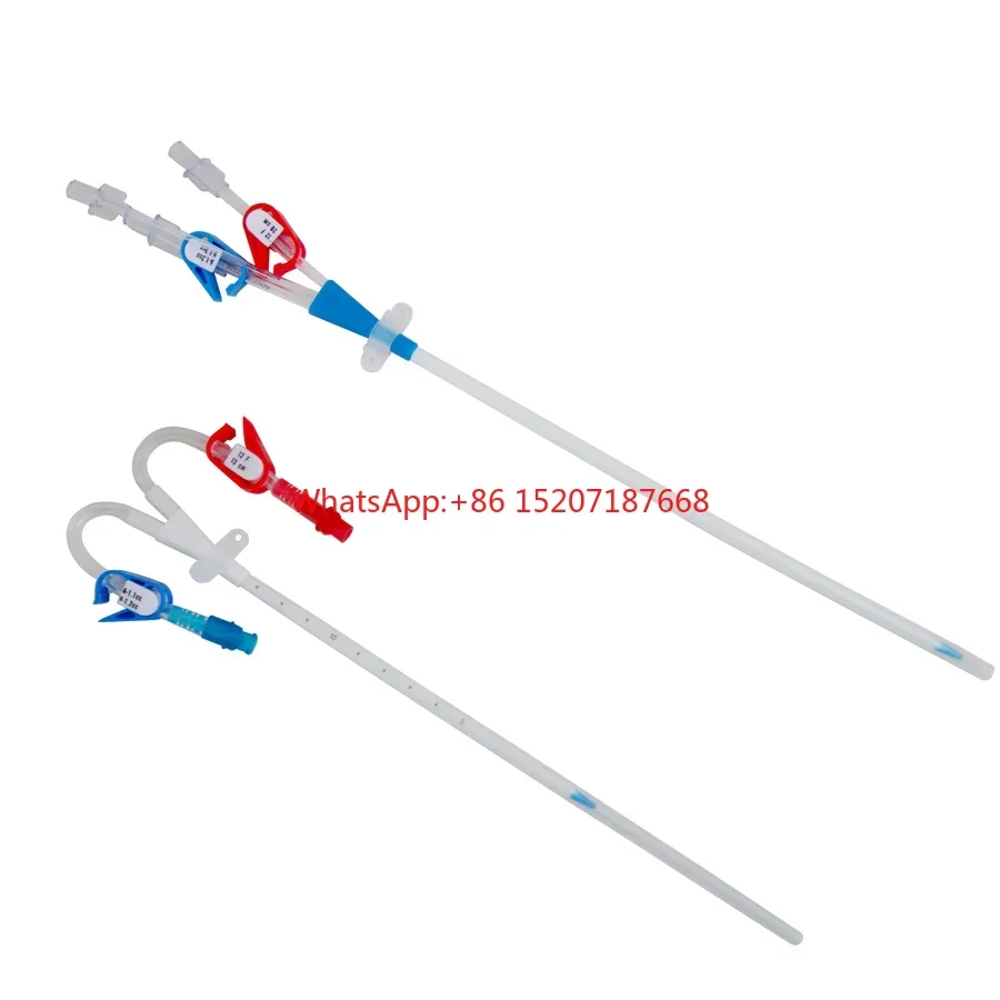 Disposable Single Double Triple Lumen Hemodialysis Catheter Dialysis Catheter，20 pieces