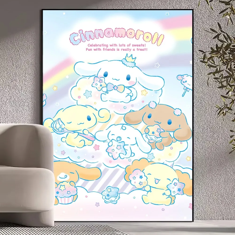 MINISO Sanrio Cinnamoroll Poster Prints Wall Pictures Living Room Home Decoration