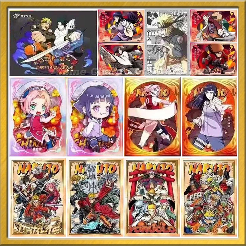 

New Naruto Card Anime Character Uzumaki Haruno Sakura Uchiha Sasuke Hyūga HinataCollection 3D A6 Big Cards Kids Birthday Gifts