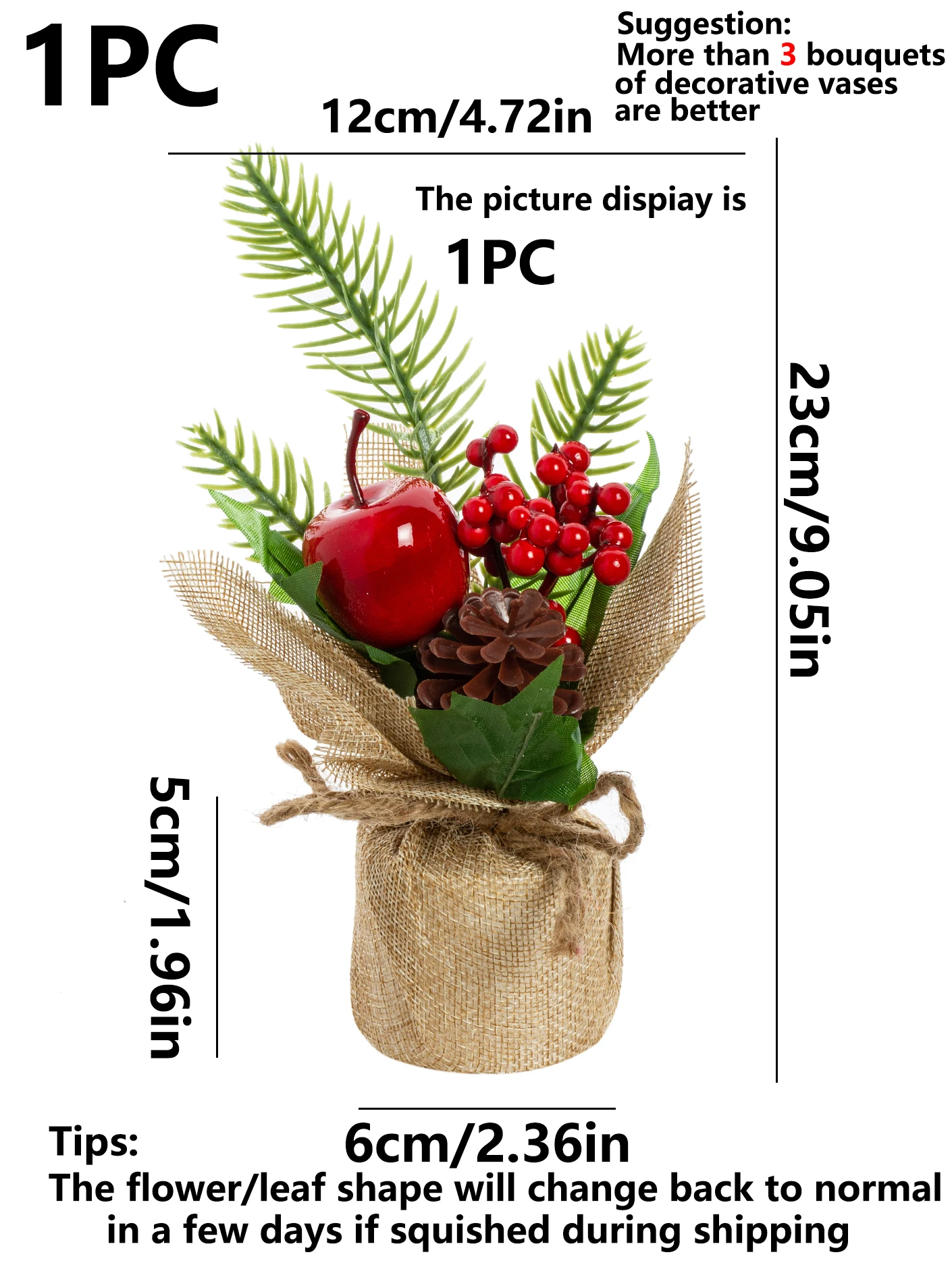 4 Stück Künstliche Pflanzen Blumen Bestseller Heimdekoration Festival Outdoor Garten Hochzeitsdekoration Halloween Weihnachtsbaum Kranz DIY Geschenke – Detail 10