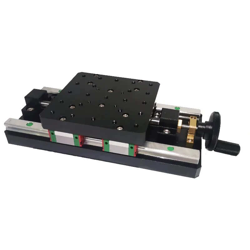 LSSP-FG-400 Customizable OEM Manual Linear Translation Stages Square Guide Rail Platform Size 125x125mm Travel Range 400mm