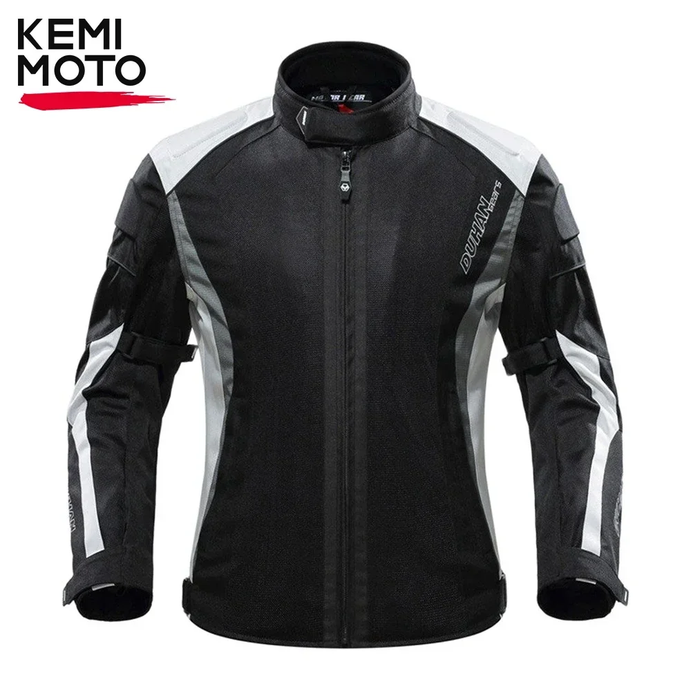 

Motorcycle Jacket Men Summer Breathable Motocross Detachable Body Protector Motobike Mesh Durable Confortable Riding Equipments