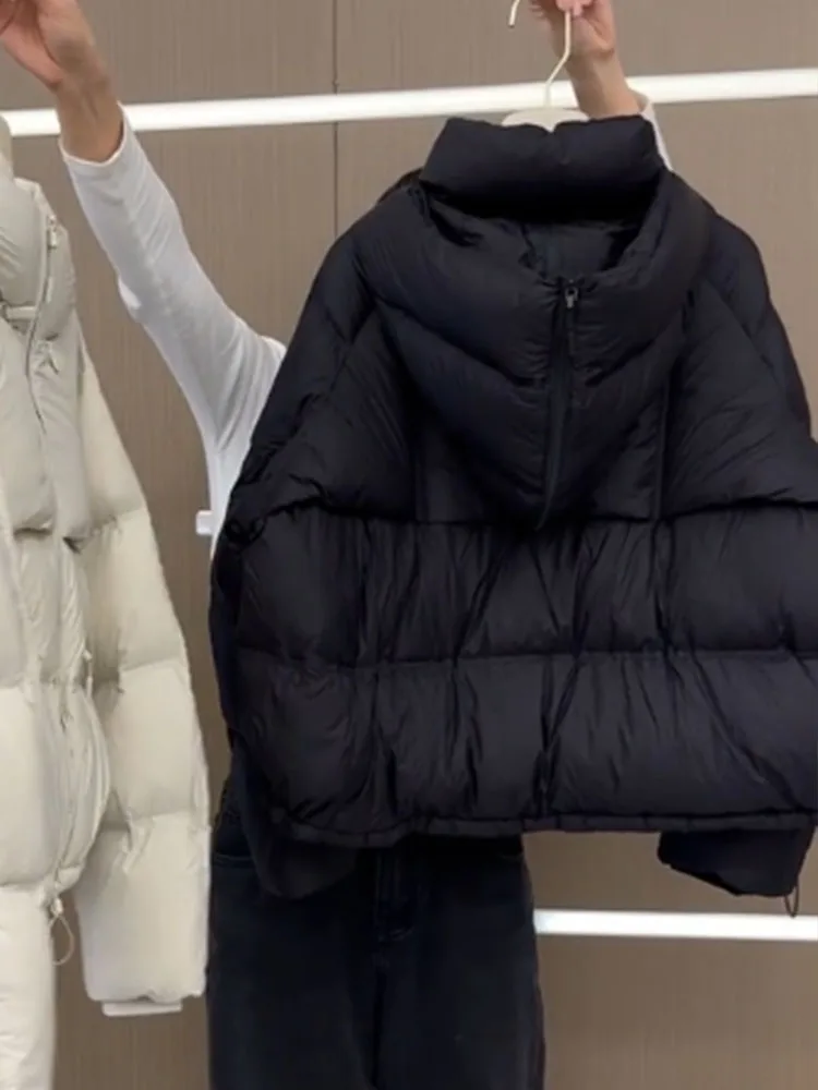 ユニークなオルトパファージャケット レディース 冬用 ティエンデッドブレッド スレ アウターウェア 韓国版 ストレートカット ホワイト ダウン入り