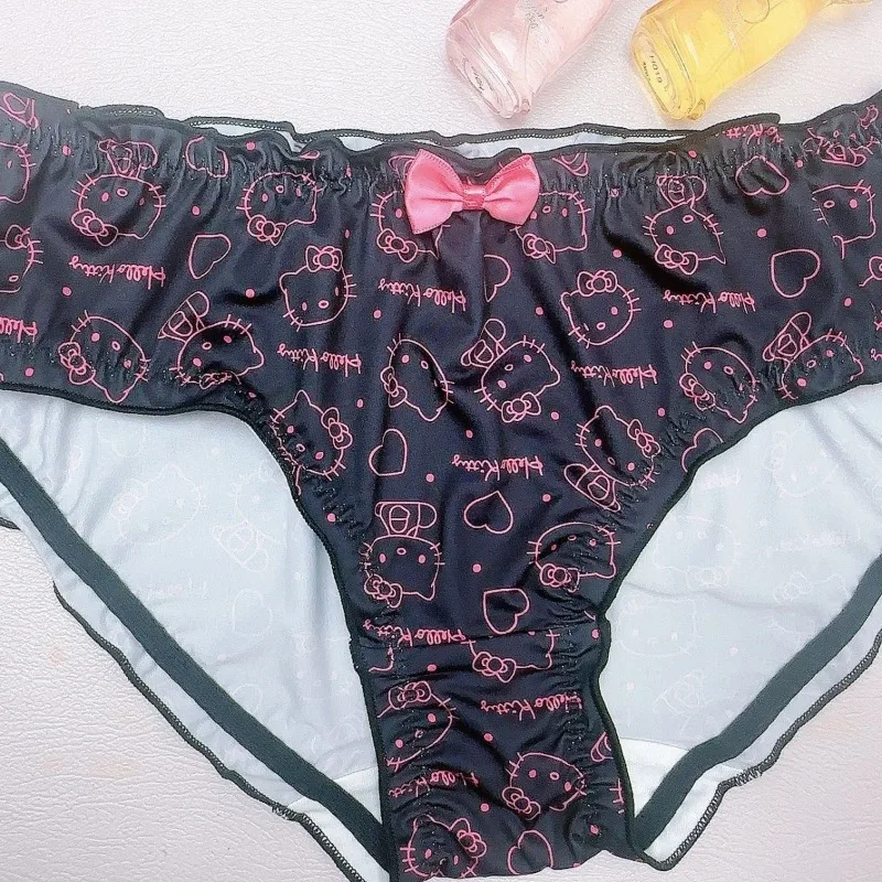 Sanrio anime Hello Kitty biancheria intima innovativa cartone animato carino kt gatto ragazza giapponese elastico morbido intimo da donna pantaloncini perizoma regalo