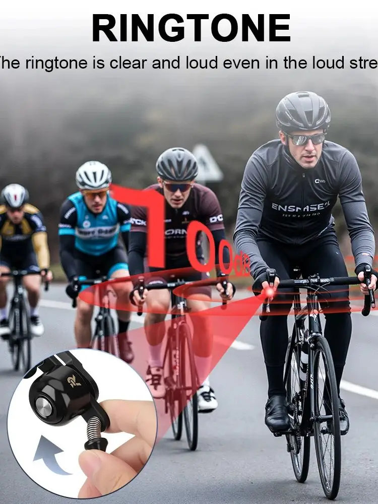 AliExpress NONE Rockbye Road Mountain Bike Bell Aluminum Alloy Shell Waterproof Lightweight Bicycle Bell Suitable For Bike Curved Handlebar