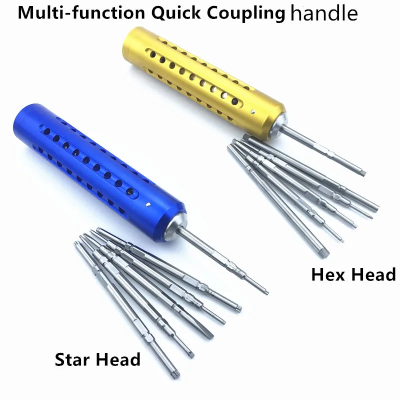 Bone Screw Drivers Hex Screwdrivers Star Screw Drivers Quick Coupling Handle Orthopedic Surgical Instrument