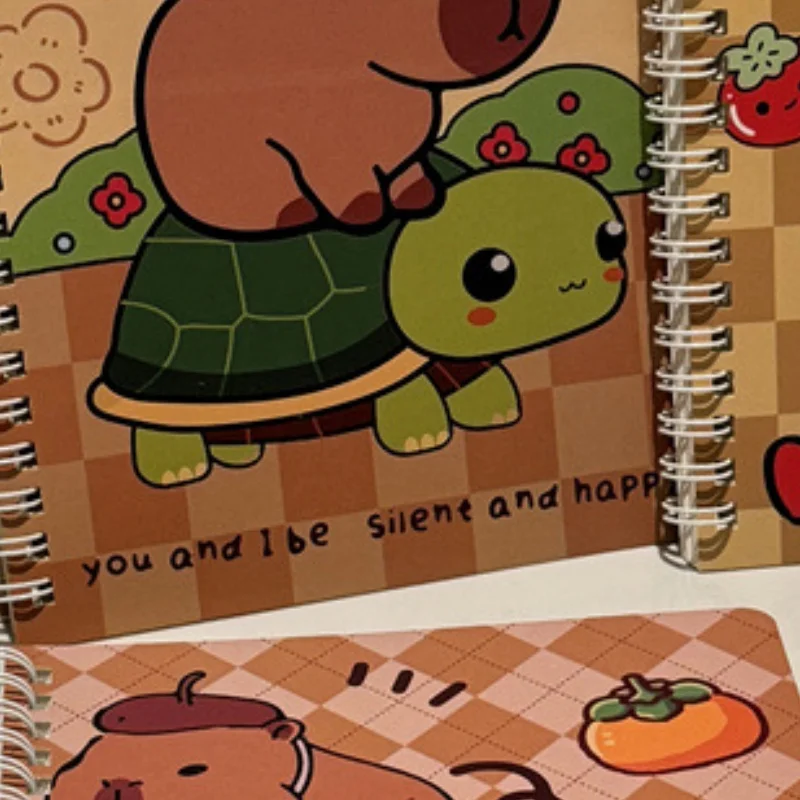 1 Stück Zufälliges Niedliches Capybara A5 Spiralnotizbuch Übungsheft Notizblock Tagebuch Lernmaterial Schreibwaren Zurück zur Schule Kindergeschenk