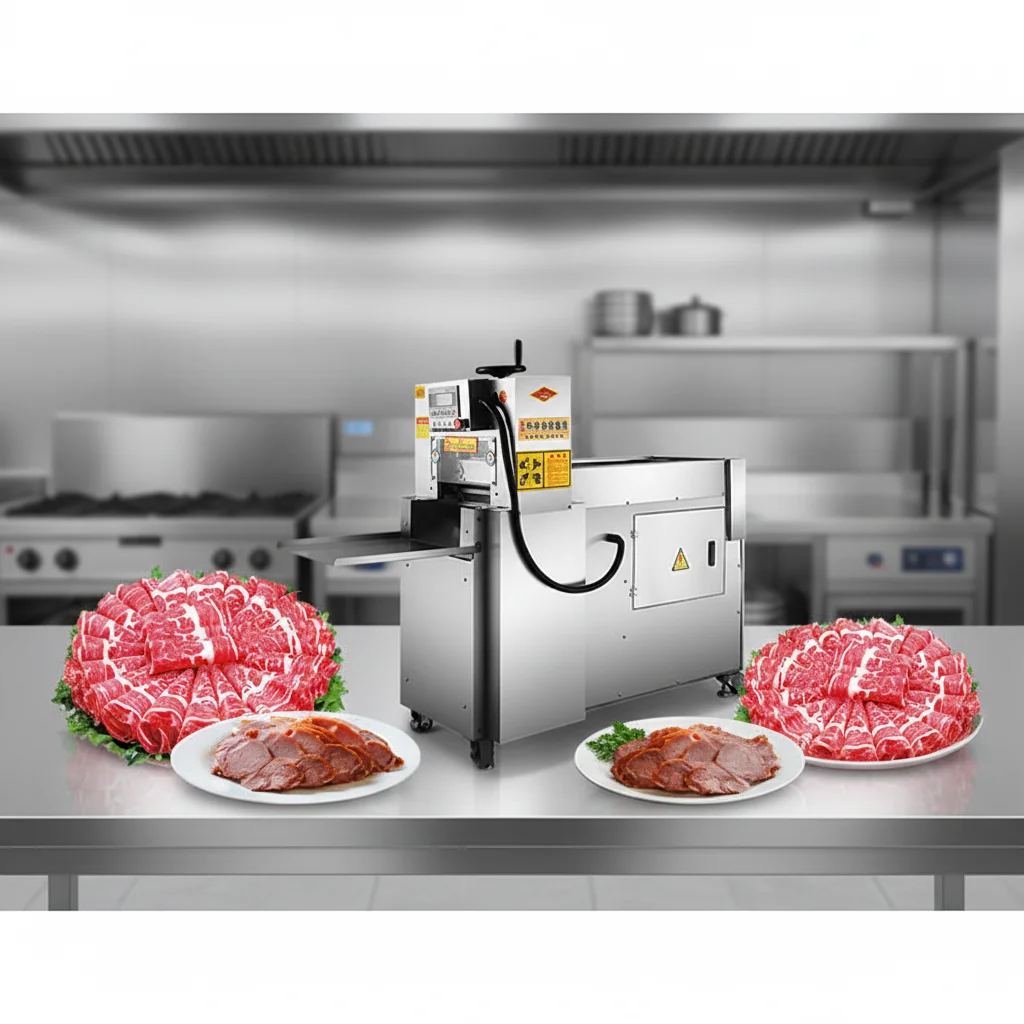 

Meat CutterCommercial PS Brand New Best Seller Neat Unbroken Meat Slicer Stainless Steel Blade Automatic Operation Safe Efficien