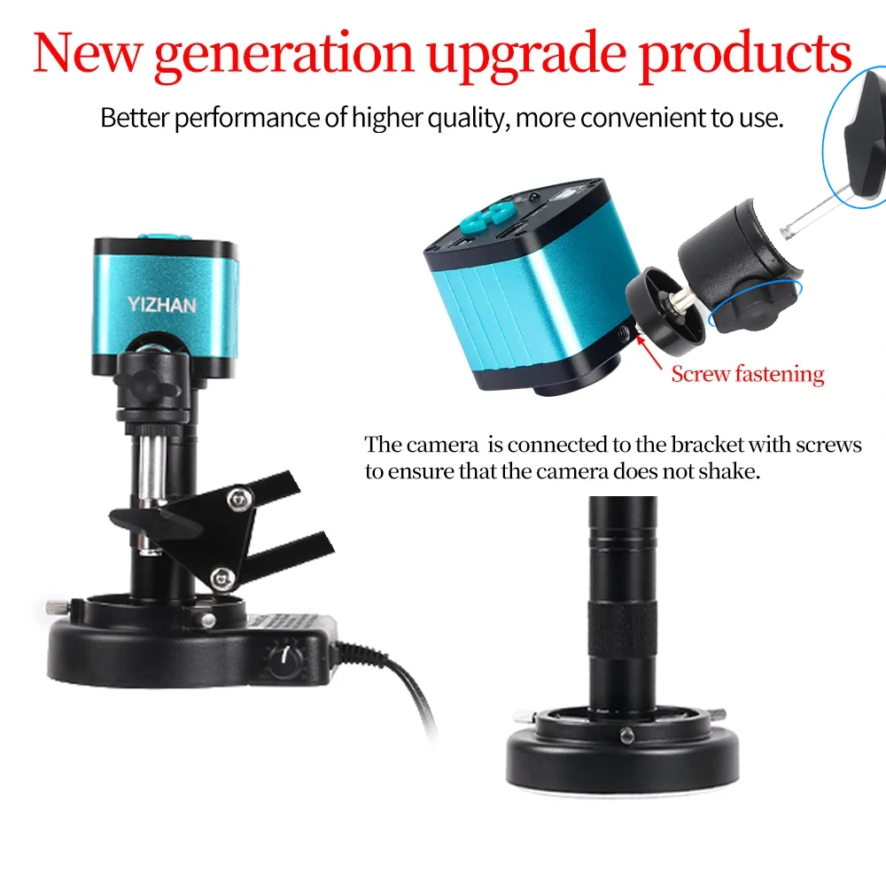 1080P HD Digital Camera 1-150X Zoom C Mount Lens 2K 4K 48MP HDMI VGA USB Industrial Video Microscope For PCB Soldering