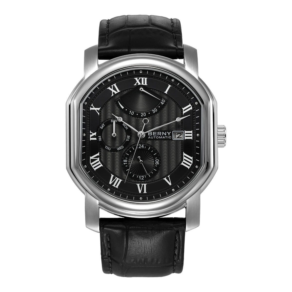 BERNY Männer Mechanische Uhr Miyota Movt Automatische Armbanduhr Luxus Marke Männliche Uhr Sapphire Self Winding Herren Uhr Wasserdicht 3