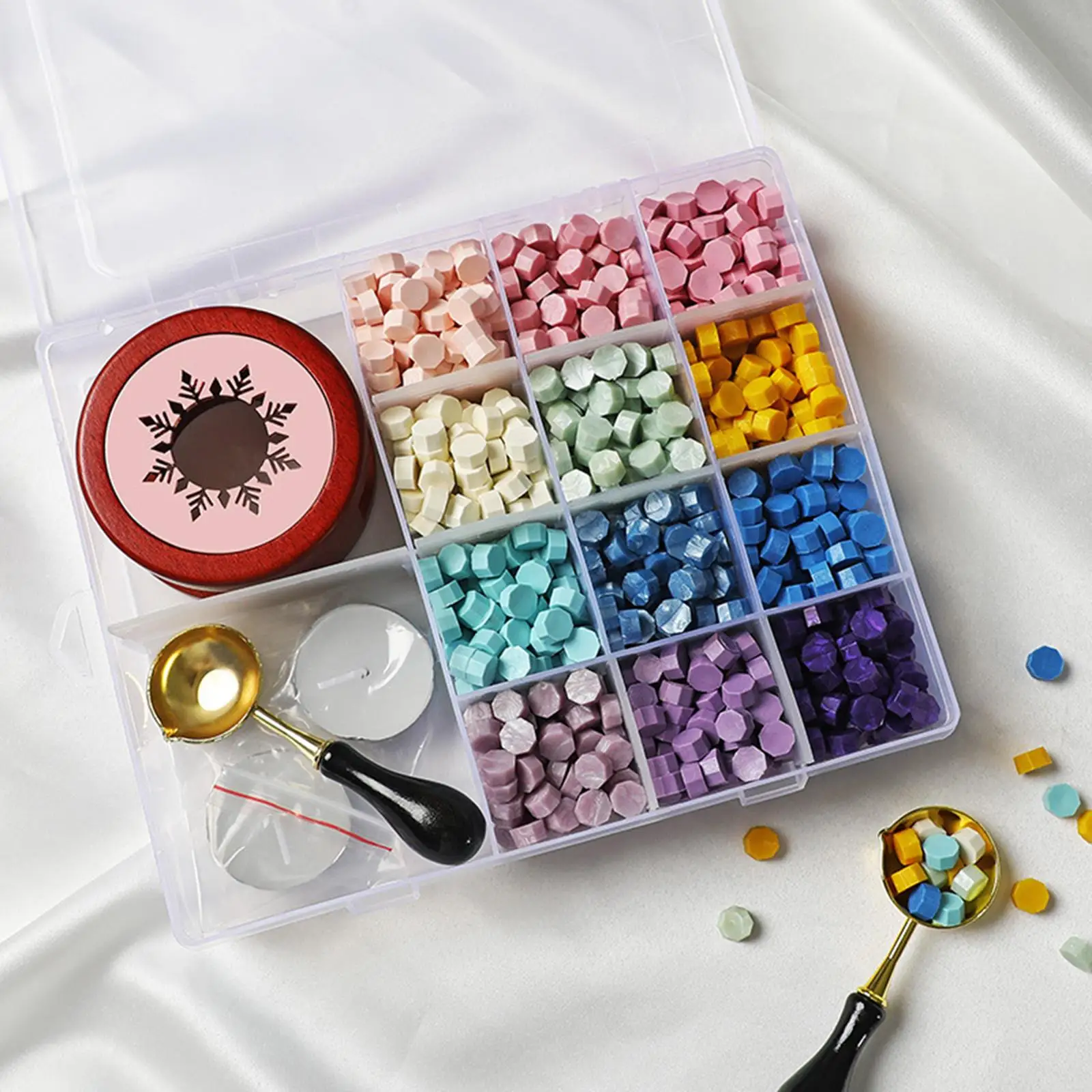 

Kit, Wax Melting Spoon Tealight Candles Wax Beads DIY Sealing Sealing Wax Kit for Christmas Letters Sealing Decoration