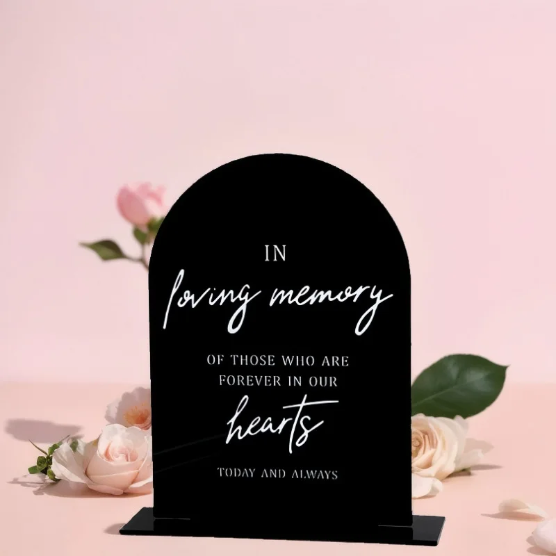 

High Quality Customizable Acrylic Table Sign With Stand And Personalized Pattern Text Perfect For Wedding Table Guide