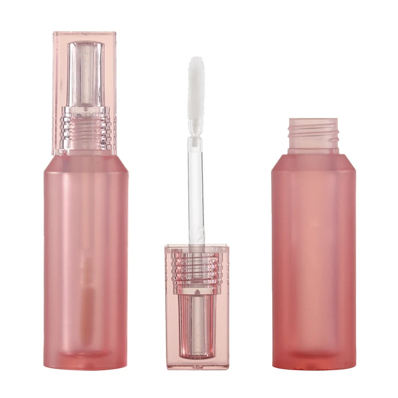 

5pcs Stock Lip Glaze Empty Tube Thick Wall Lip Gloss Bottle Cosmetic Packaging Material Round Tube Red Lip Gloss Packaging Box