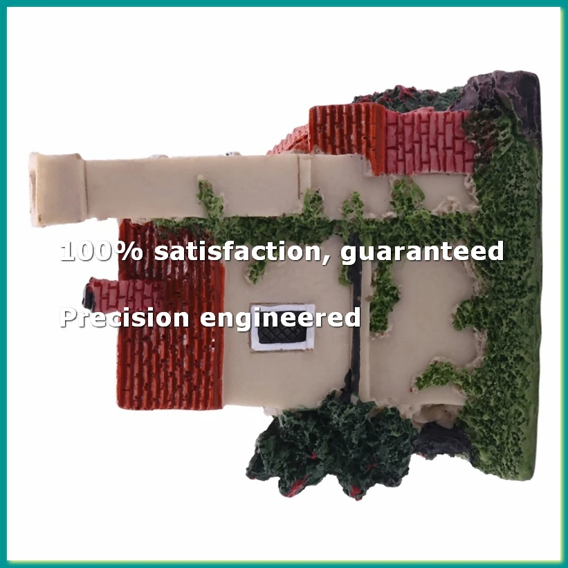 Cute Mini Resin House Miniature House Fairy Garden Landscape Home Garden Decoration Resin Crafts 4 Styles Color Random-A07G