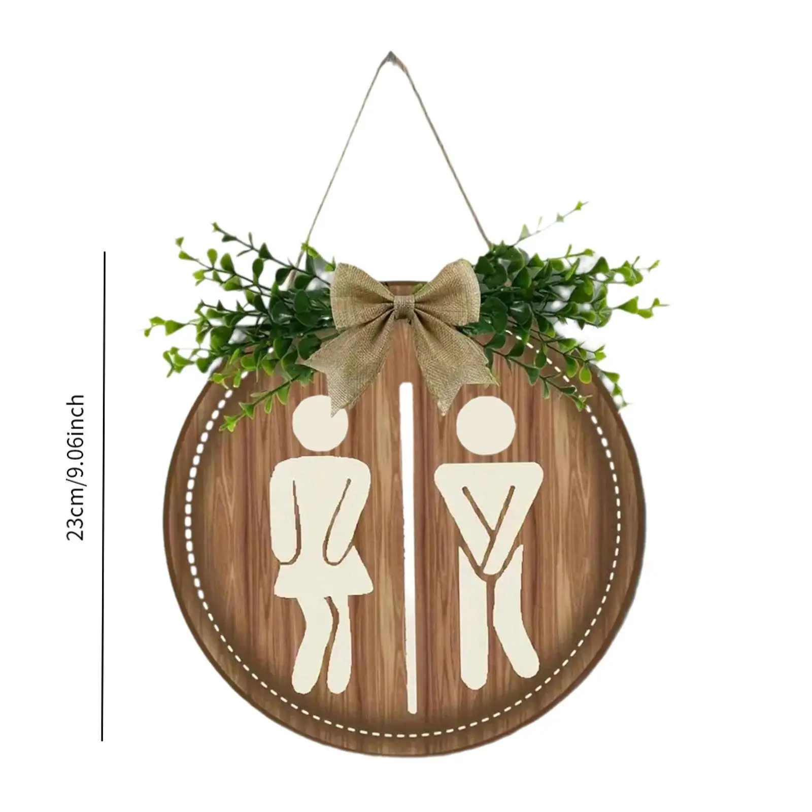 Rústico Farmhouse Wall Hanging Sign, WC Decoração, Gênero Restroom Decor