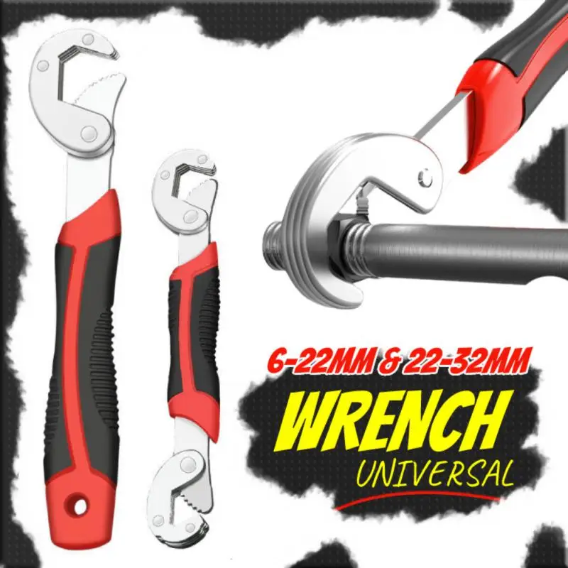 Adjustable Open End Double Wrench Multifunctional Universal Pipeline High Carbon Steel Wrench Set Manual Hardware Grip Tool