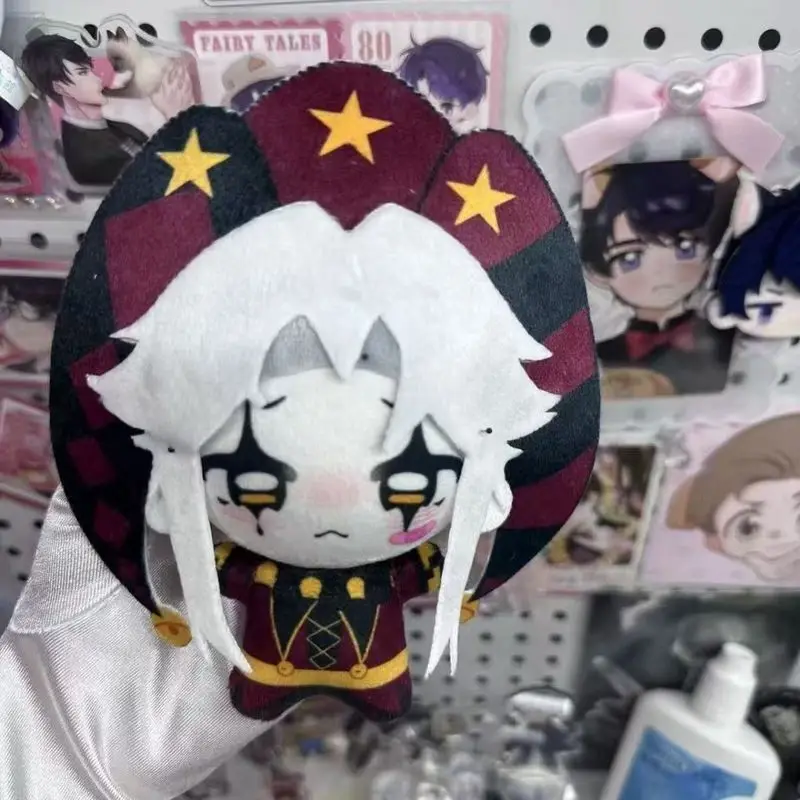 Poupée en coton Freak Circus Pierrot, mini peluche de 10cm, pendentif pour sac à dos, décoration de la maison, cadeau de collection pour les fans d'anime