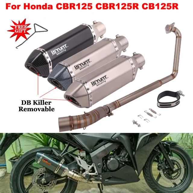 エキゾーストサイレンサー,改造,ホンダcbr125,cbr125r,cb125r,cbr 125用のdbモーターサイクル用滑り止めパイプ -  AliExpress 201355758