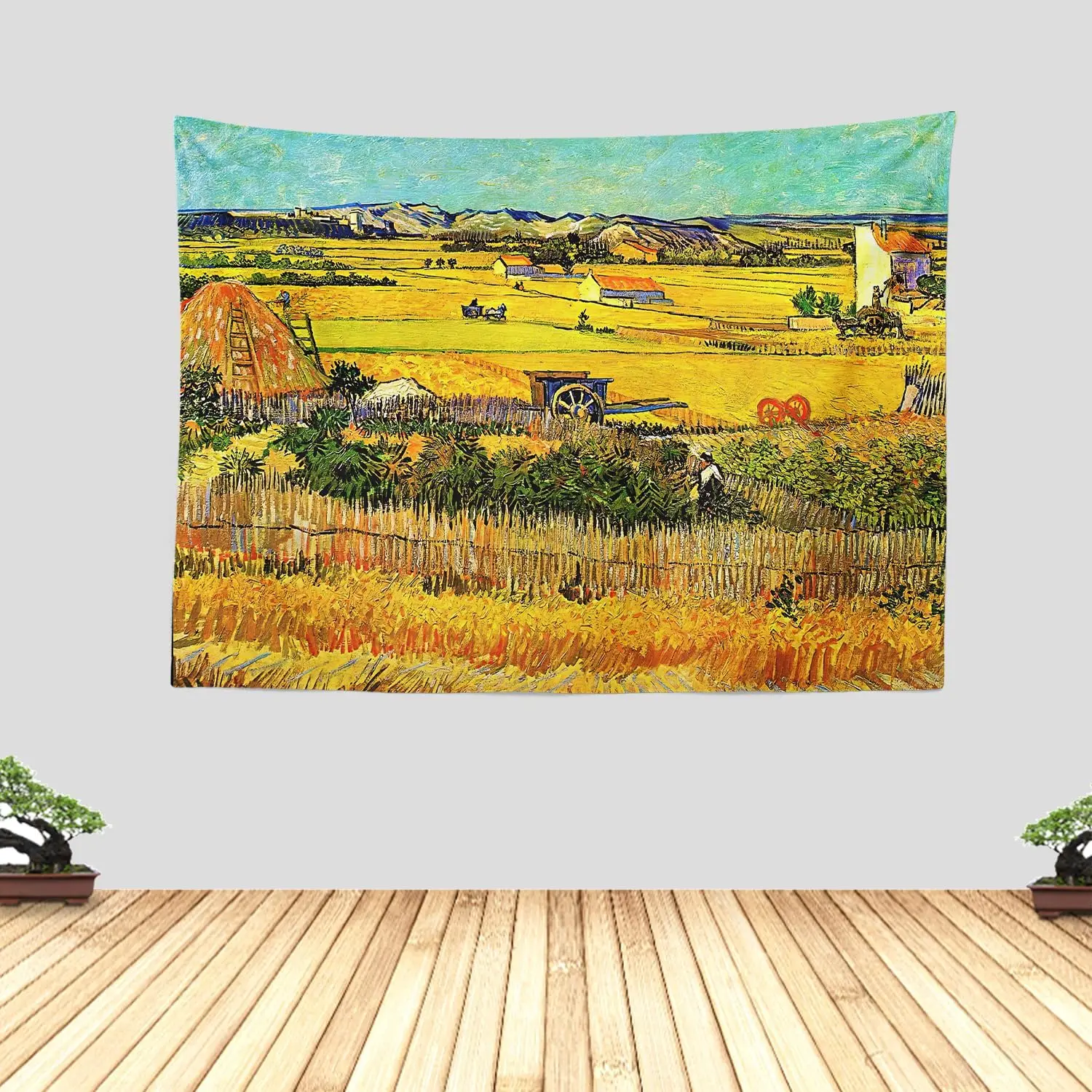 High Quality Polyester Tapestry Wall Hanging Rustic Farmhouse Landscape Artwork Countryside Nature Decor Bohemian Boho Living Ro