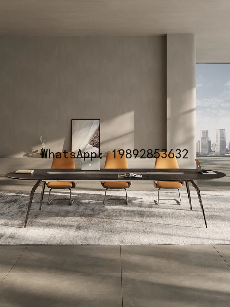 YFY Conference  Long Table Simple Modern Small  Room Office Desk and Chair Set   Business Negotiation Table Long