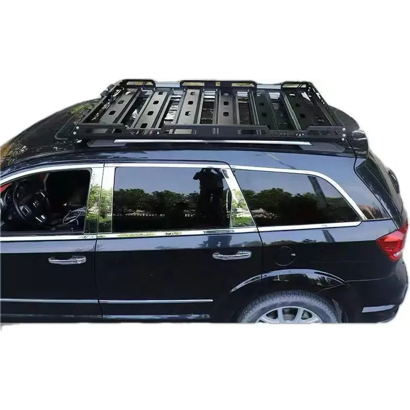 2/4 Door Aluminum Steel & Iron Roof Rack LED Light Lage Rack Climbing Ladder Cargo Basket for  Wrangler JK JL JT
