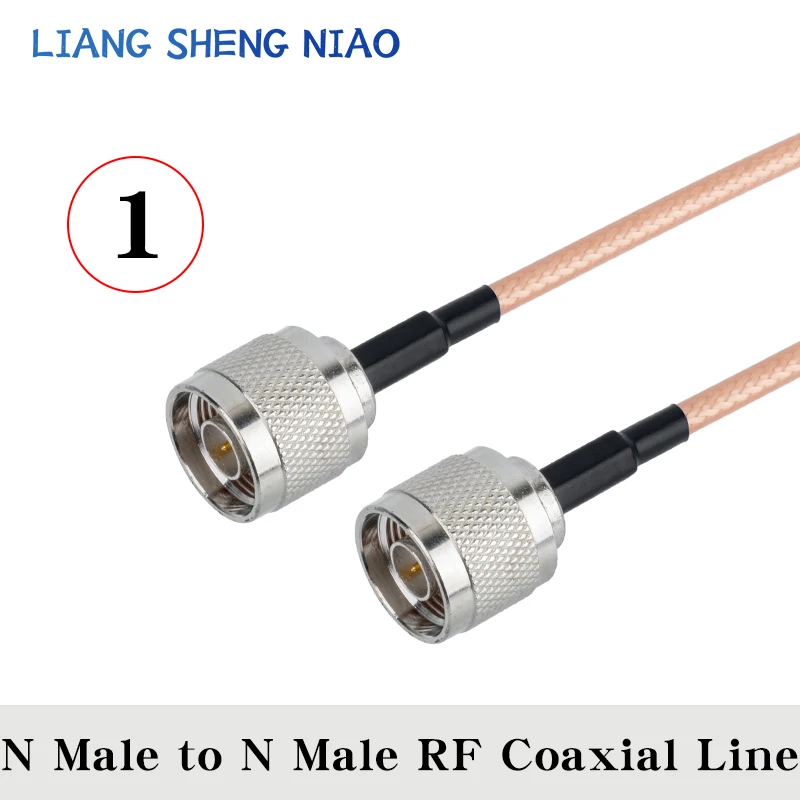 1 PCS RG142 Double Shielded Cable L16 N Male Plug To L16 N Male Plug Connector RF Coaxial Pigtail Jumper Adapter Straight New