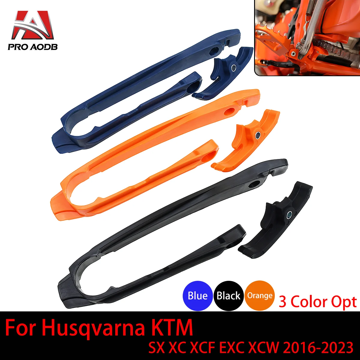 

Motorcycle Swingarm Guide Chain Slider Sliding For KTM EXC EXC-F SX SX-F XC XCW XCF-W 125 150 250 300 350 450 500 2008-2024