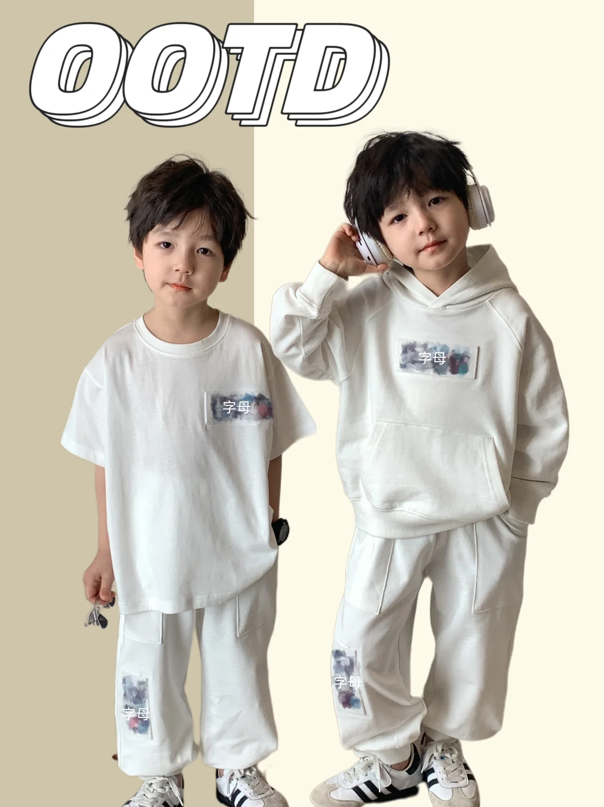 24 Spring And Summer New Boys And Girls Can Wear Embossed Three-Dimensional Printed Letter Cotton T-Shirts Lab Cici