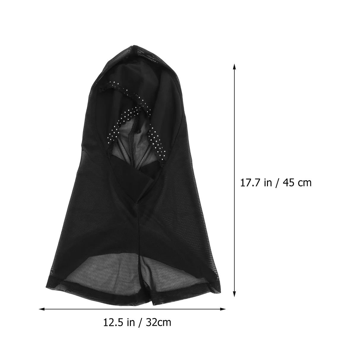 Sciarpa copri collo hijab musulmano elasticizzato leggero in rete traspirante con copertura completa in tinta unita regolabile color caffè