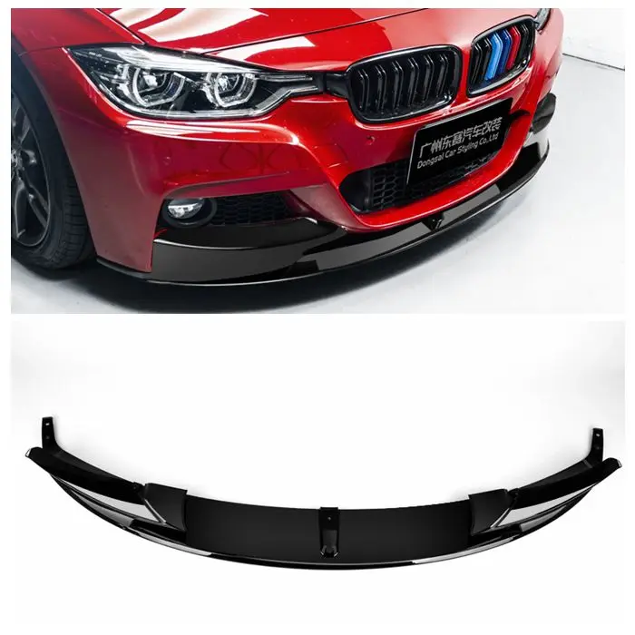 MP Style Front Bumper Lip Chin Spoiler Winglet Splitter for 3 Series F30 320i 335i M Sport 2012-2019