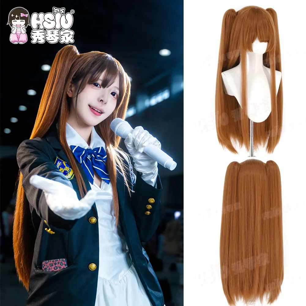 

Синтетический парик для косплея Огисо Сэцуны «HSIU», коричневый, с двумя хвостиками, длинный парик + шапочка для парика, WHITE ALBUM, для косплея Огисо Сэцуны