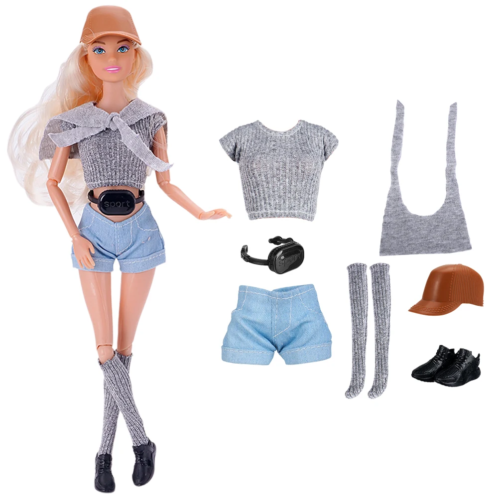 NK 30CM Princess Dress Fashion Doll Clothes+Pants+Belt+Hat+Socks+Shoes 11.5 inch Doll Clothes For 1/6 Dolls Accessories Gift Toy