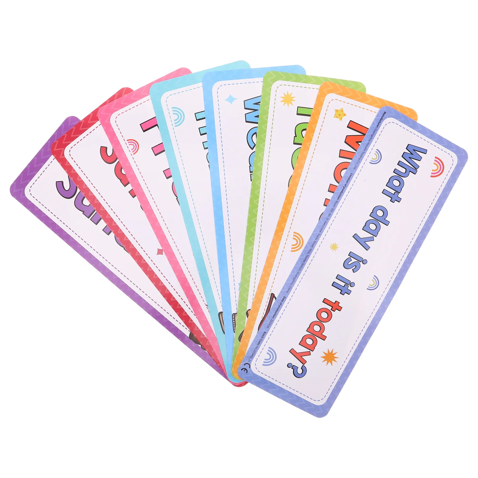 

8Pcs Childrens Early Education Cards High Frequency Words Flashcards for Learning Classroom Use Toddler Flashcards