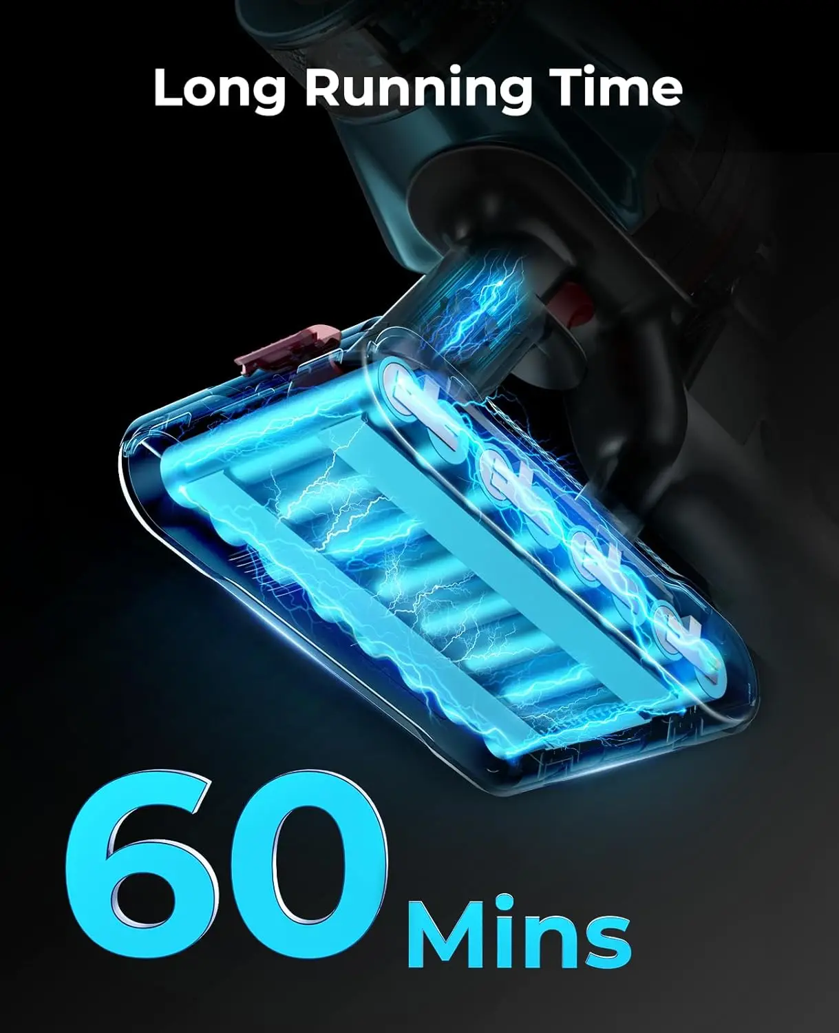 Stick Vacuum Cleaners 60 Mins Max Runtime with Charging Dock, Self-Standing Handheld Vacuum with Touch Display,